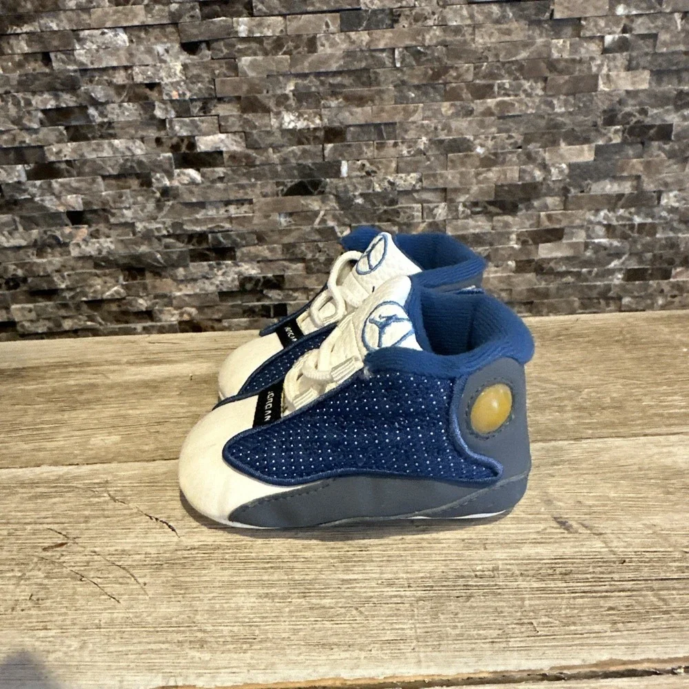 Vintage Nike Air Jordan 13 Retro‎ Blue Flint Gray 2C Baby Shoe 310274 441